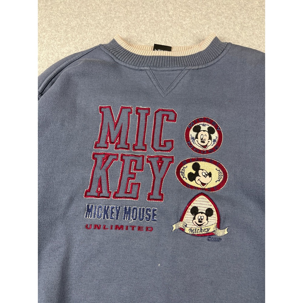 Vintage Mickey Mouse Sweatshirt Mens XL Blue Mickey Unlimited Graphic Pullover - Picture 2 of 9